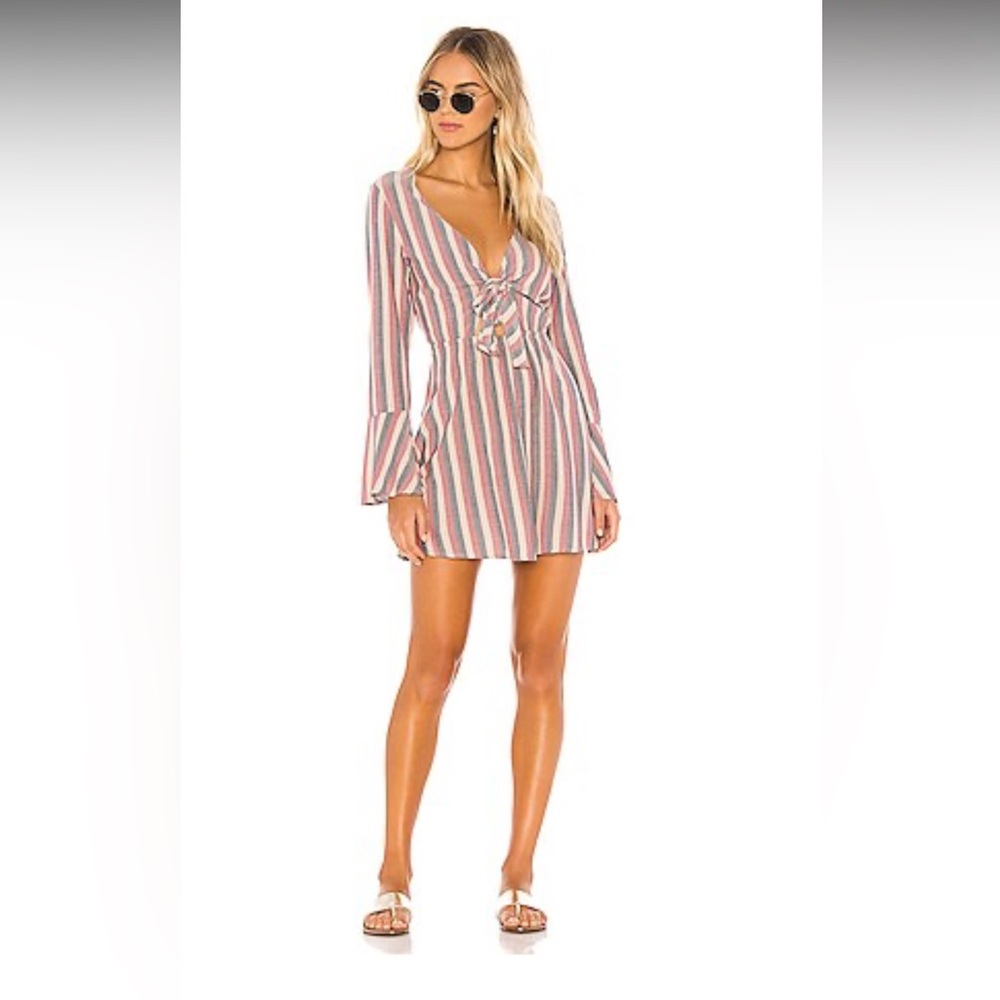 Via Dress AMUSE SOCIETY Striped Long Sleeve Mini Dress
